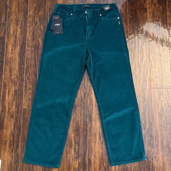 Silver Jeans - Highly Desirable High Rise Straight Leg Green Cord Jean W30 L28 - Picture 2 of 2